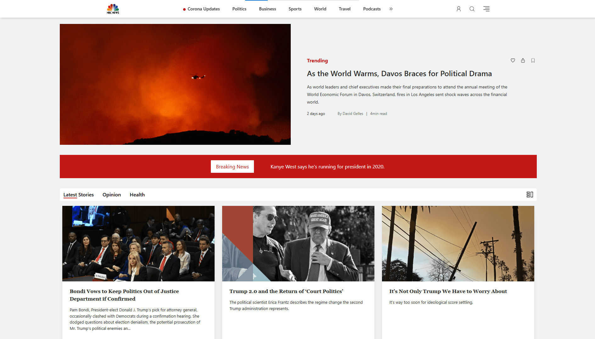 News Site - API Integrated Web App preview